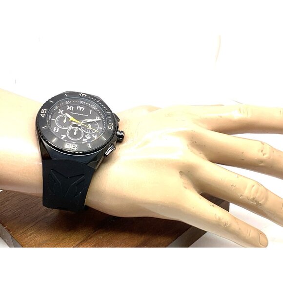 Technomarine Men's Watch TM-215069 Manta Chronograph Quartz Black Yellow Rubber - Picture 5 of 15